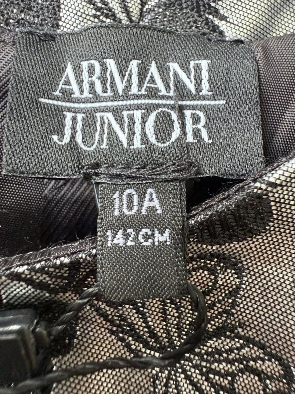 NWT Armani Junior Metallic Butterfly Jacquard Party Dress Girls Size 10A